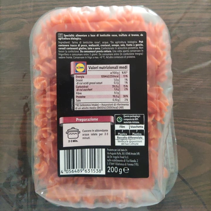 photo of Nonna mia Fusilli freschi di lenticchie rosse shared by @jessiveneziani on  05 Apr 2024 - review