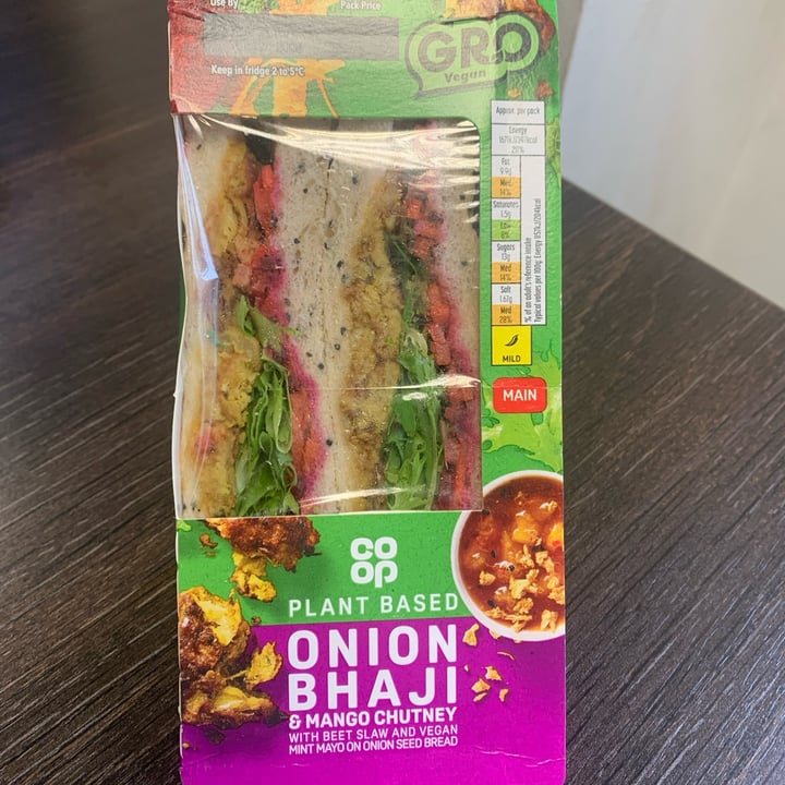 photo of GRO Onion Bhaji & mango chutney sandwich shared by @bolpar12 on  13 Mar 2024 - review