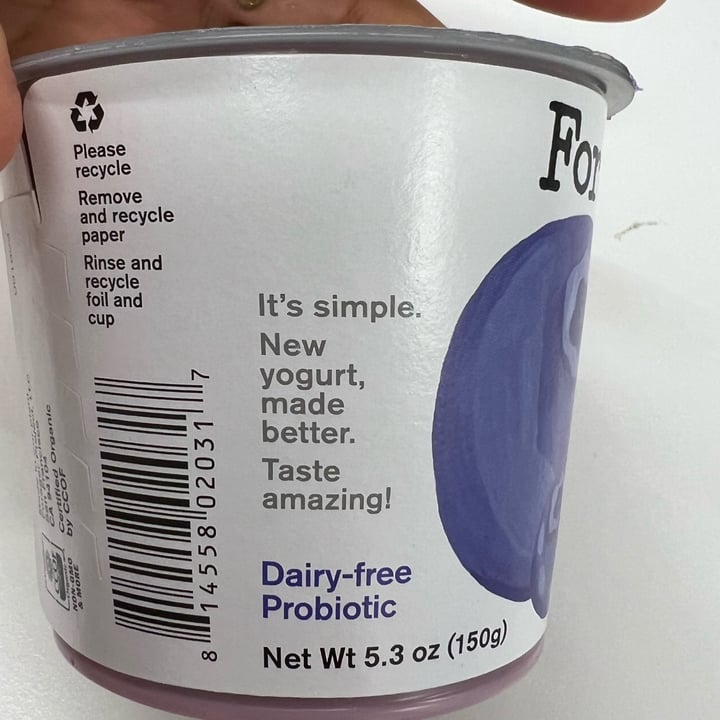 photo of Forager Project Blueberry Cashewmilk Yogurt shared by @chefchrissy68 on  15 Sep 2025 - review