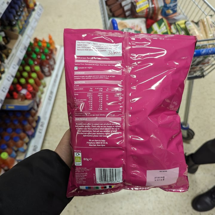 photo of Tesco Plant Chef prawn flavour crackers shared by @katchan on  28 Dec 2023 - review