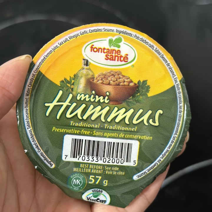 photo of Fontaine Santé Humm! Organic Traditional Hummus shared by @avnieatsvegan on  11 Sep 2023 - review