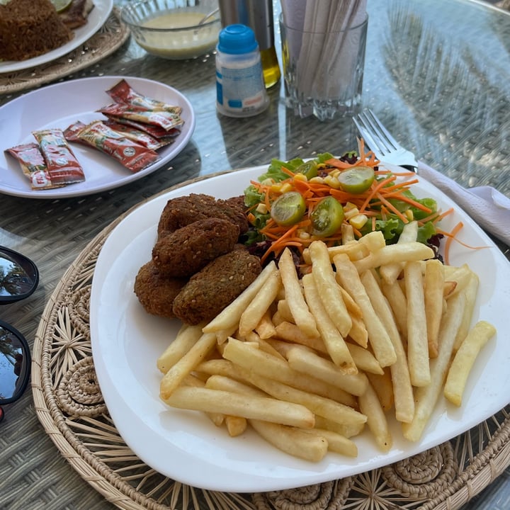 photo of Agua Azul Beach Resort Falafel con Papas y Ensalada shared by @magicvegan on  06 Mar 2024 - review