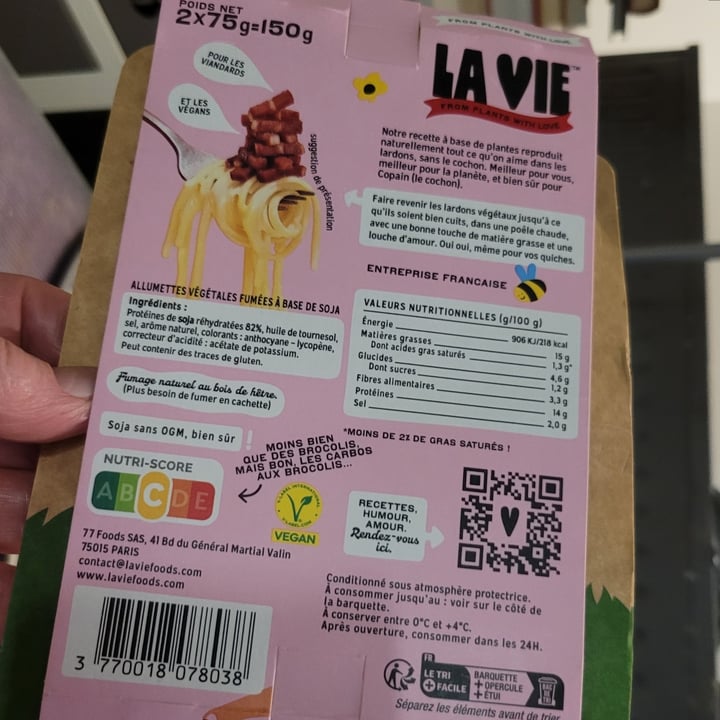 photo of La vie Lardons Végétaux Fumés shared by @peggi14 on  27 May 2025 - review
