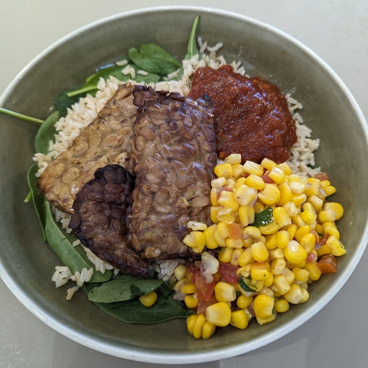 photo of Gentlebros Cafe Marinated Tempe W Spinach, Corn And Brown Rice shared by @jsmntuan on  26 Jan 2024 - review