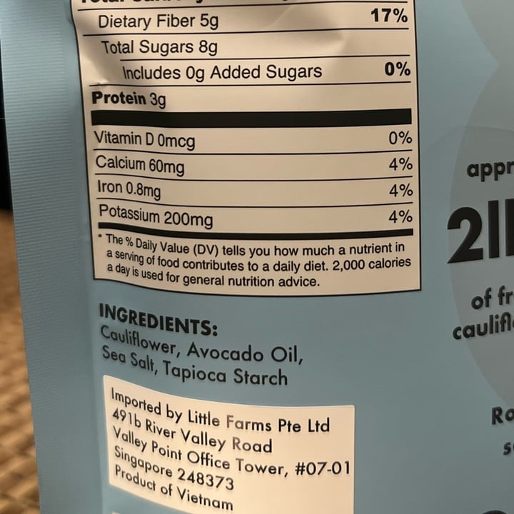 photo of Root Foods Cauliflower Chips shared by @chefchrissy68 on  17 Sep 2025 - review