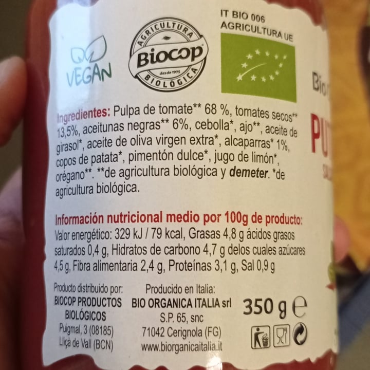 photo of Bio Organica Italia Puttanesca shared by @nohemy on  20 Sep 2023 - review