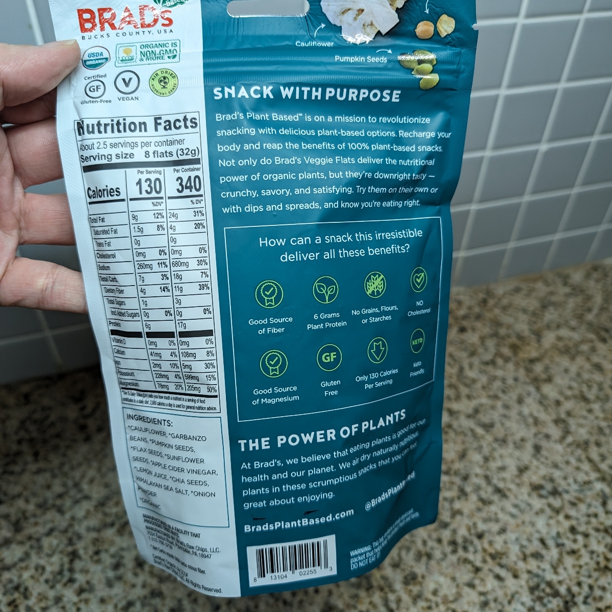 Brad’s Plant Based Veggie Flats Sea Salt Cauliflower Reviews abillion