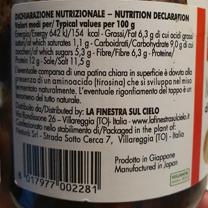 photo of La Finestra Sul Cielo Miso di riso bio shared by @matildem on  14 May 2024 - review