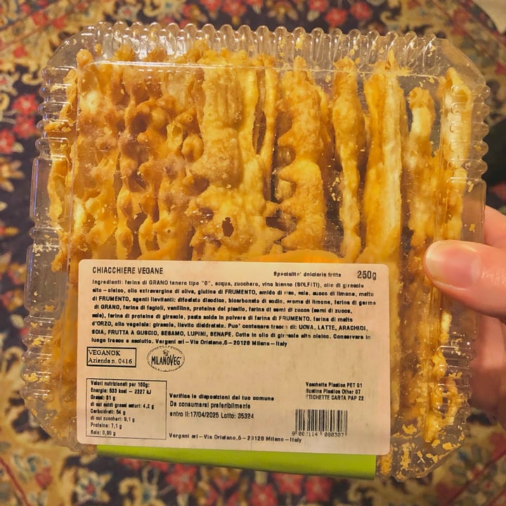 photo of MilanoVeg Chiacchiere shared by @millathecaterpillar on  11 Feb 2025 - review