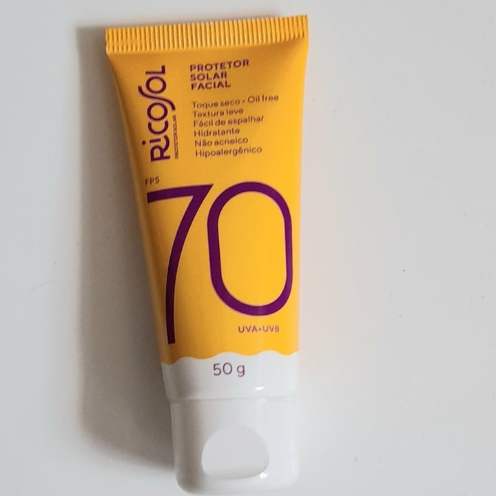 photo of Rico sol Protetor Solar Facial FPS 70 shared by @tu-veg on  07 Jan 2025 - review
