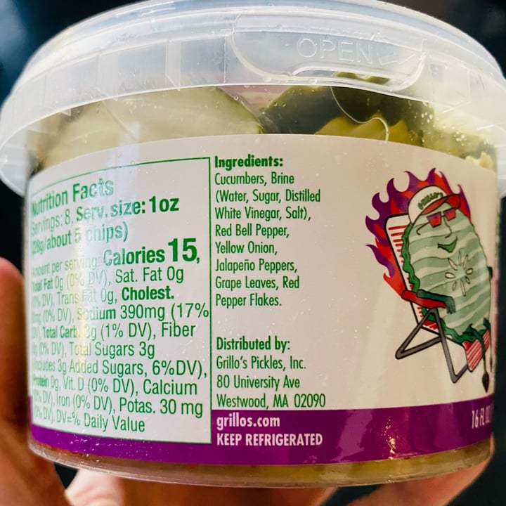 photo of Grillo’s Pickles Sweet & Spicy Pickle Chips shared by @beckyyy on  12 Apr 2024 - review