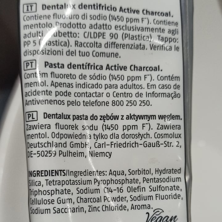 photo of Dentalux active charcoal toothpaste shared by @metalcricia on  11 Oct 2023 - review