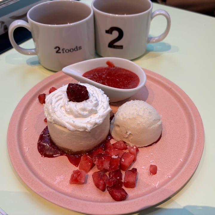 photo of 2 foods Shibuya Loft strawberry and cheese cake shared by @rivegan12 on  01 Dec 2024 - review