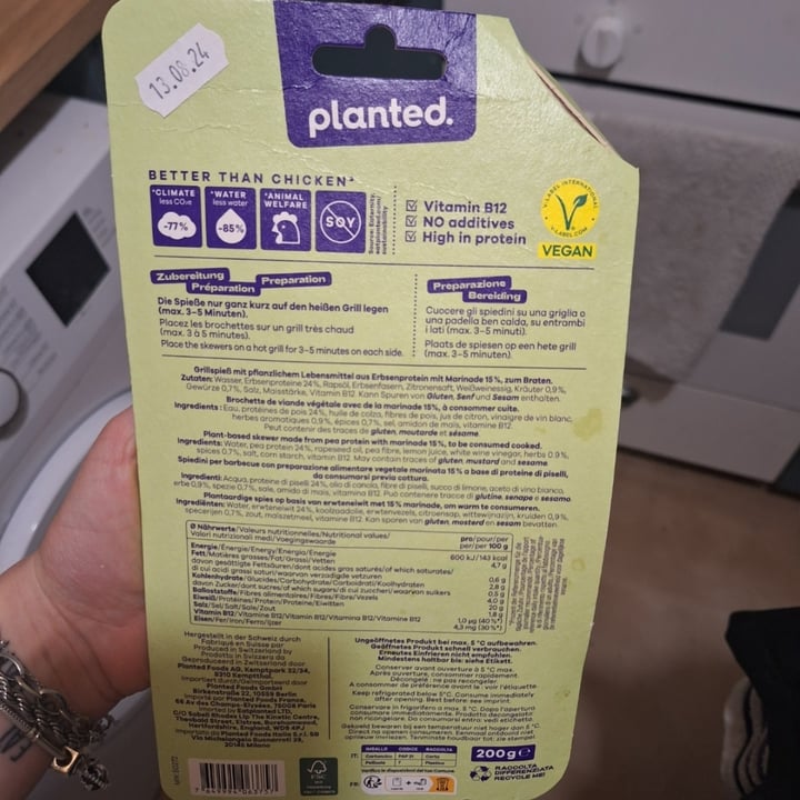photo of Planted Spiedini Per Barbecue Con Marinatura shared by @bessylabestia on  01 May 2024 - review