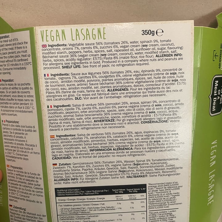 photo of Ryanair Vegan Lasagne shared by @david- on  19 Mar 2025 - review