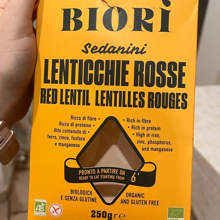 photo of Biori Biori' Sedanini di Lenticchie Rosse Bio shared by @frcasol on  09 Sep 2025 - review