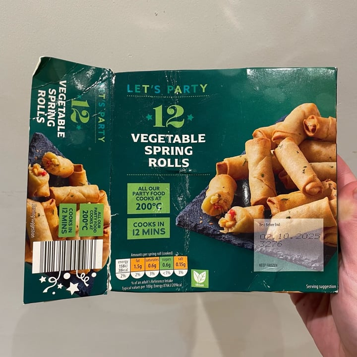 photo of ALDI 12 vegetable spring rolls shared by @appleappleamanda on  19 Feb 2024 - review