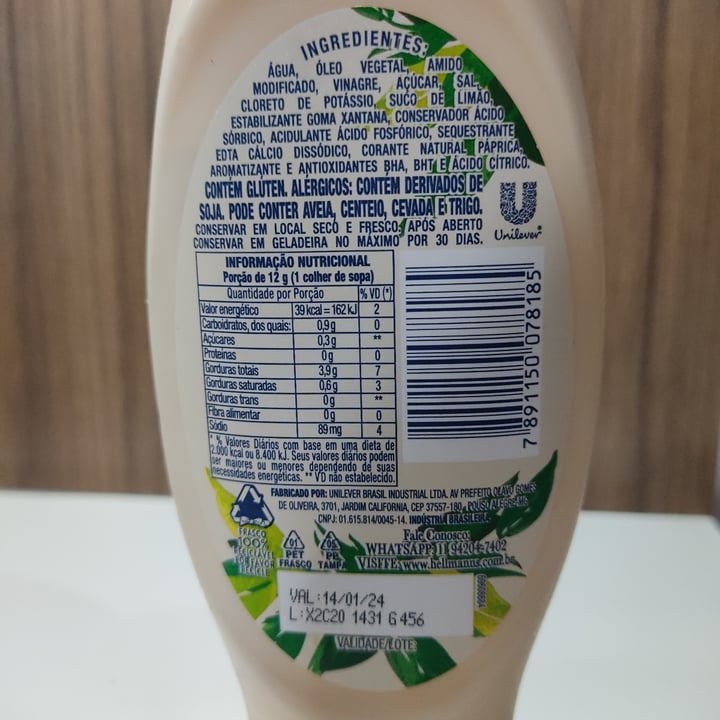 photo of Hellmann’s Maionese Hellmann's Vegana shared by @biolaari on  26 Sep 2023 - review