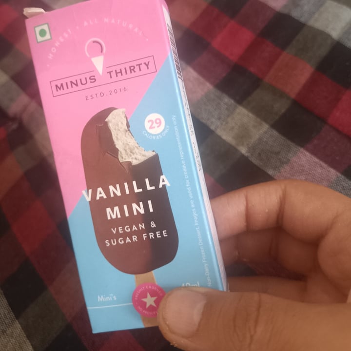 photo of Minus Thirty Vanilla Mini Ice Cream shared by @vegankur on  21 Apr 2024 - review