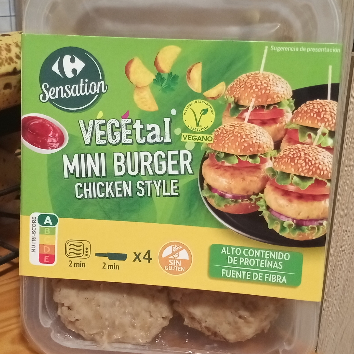 Carrefour Sensation VEGEtal Mini Burger Chicken Style Reviews abillion