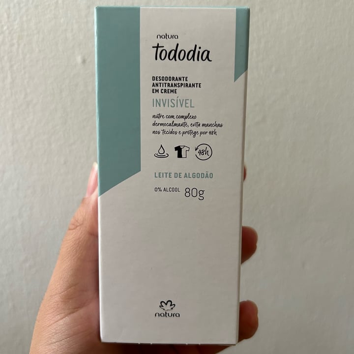 photo of Natura desodorante antitranspirante em creme Invisível Leite De Algodão shared by @zullybee on  03 Mar 2024 - review