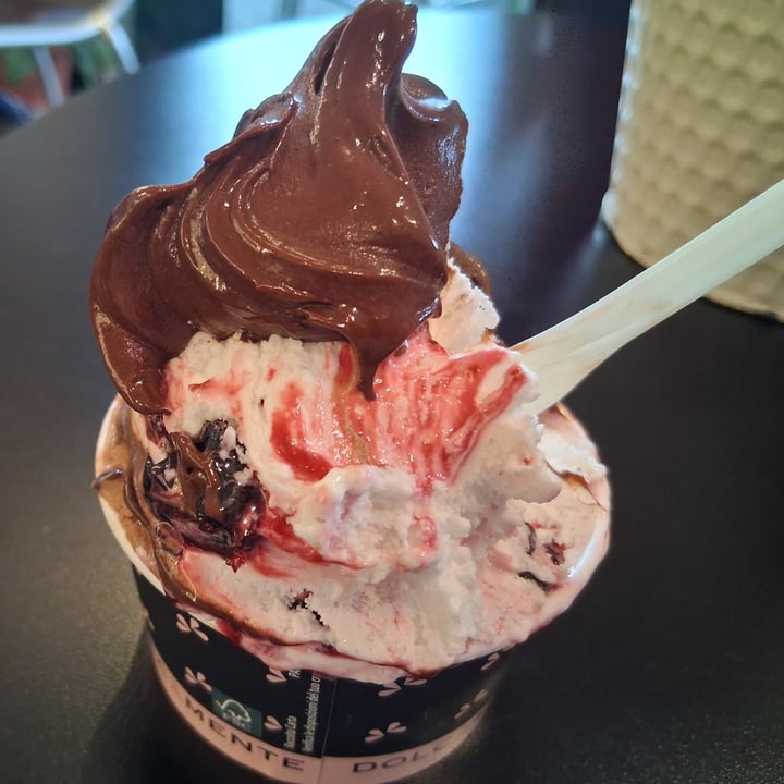 photo of Gelateria Dolcemente Cattolica gelato bacio e amarena croccante shared by @queenmary on  29 Aug 2025 - review