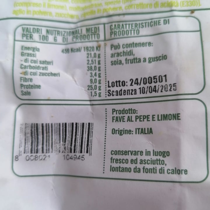 photo of I legumi del tavoliere i favolosi - fave snack shared by @norilla on  05 Apr 2024 - review