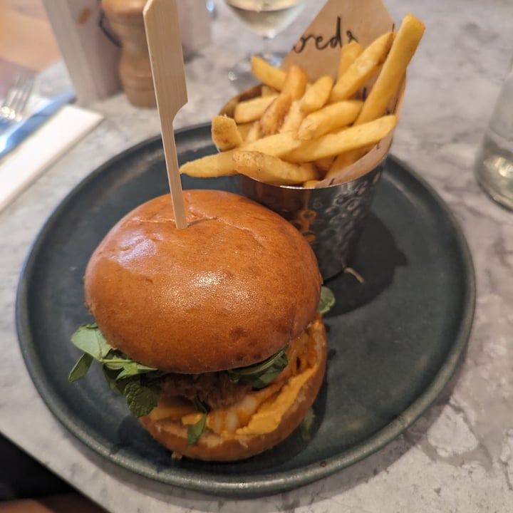 photo of Mildreds Restaurant Korean fried chick’n* burger, kimchi, fragrant herb mix, gochujang mayo shared by @lydiahawkins on  25 Sep 2023 - review