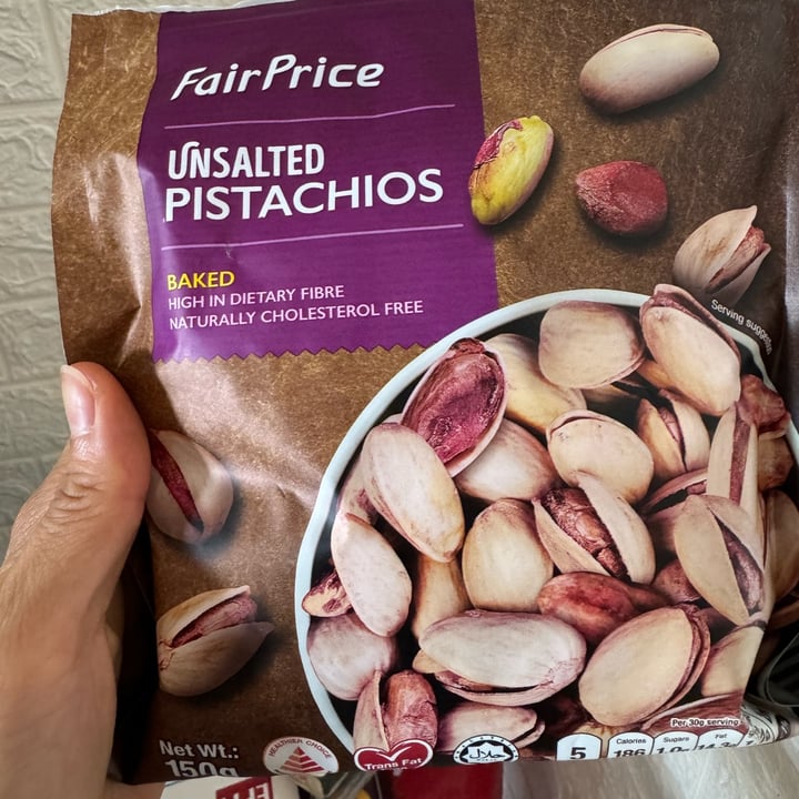 photo of FairPrice unsalted pistachios shared by @csquaree on  04 May 2024 - review