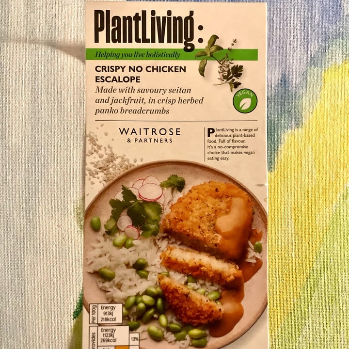 photo of plant living Crispy No Chicken Escalope shared by @alicesouthwood on  10 Oct 2023 - review