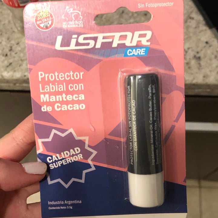 photo of lisfar Protector Labial con Manteca de Cacao shared by @aylugiussi on  11 May 2024 - review