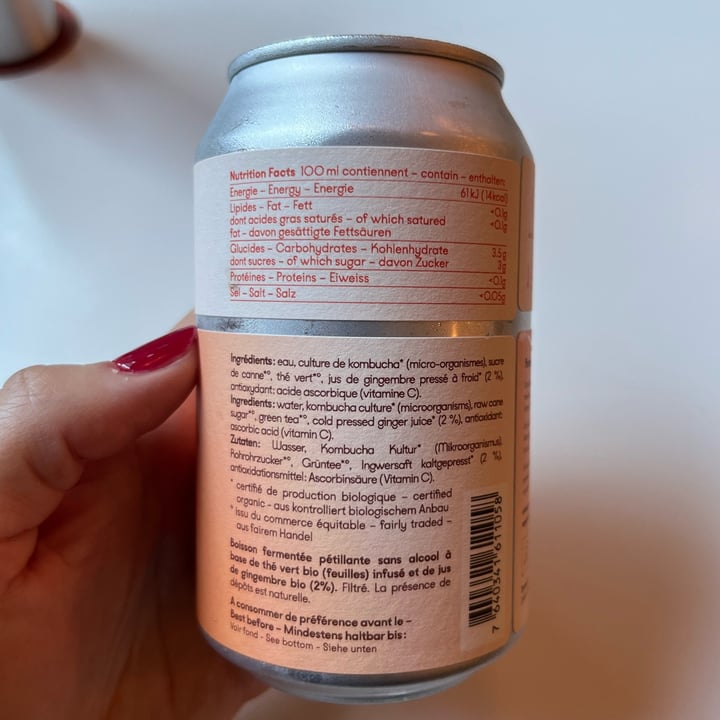 photo of Urban kombucha Gingebre Ginger Ingwer shared by @pattini on  07 Sep 2024 - review