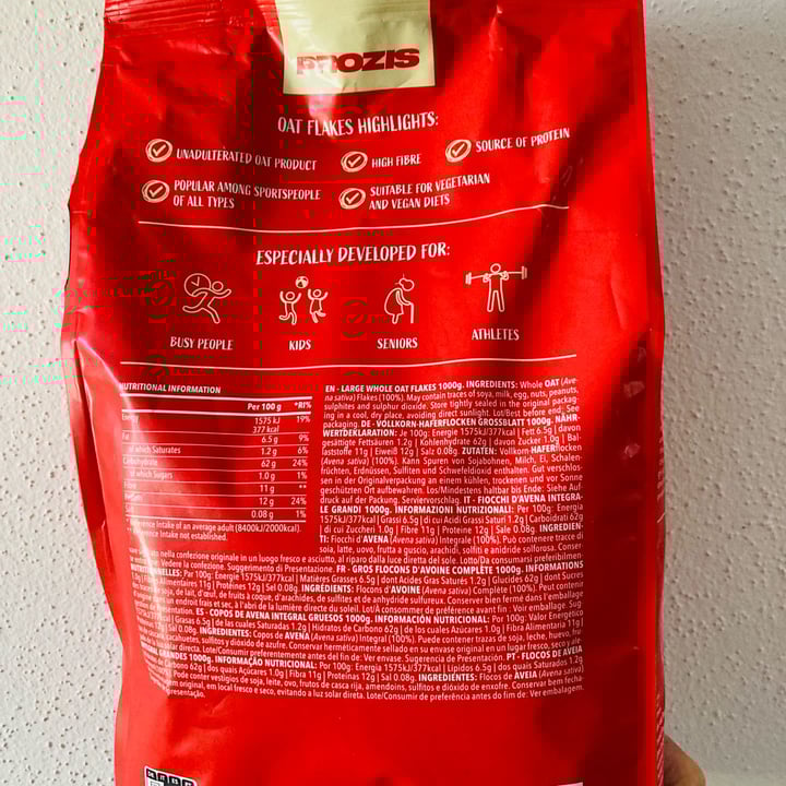 photo of Prozis Oat Flakes shared by @gattaviola on  13 Nov 2024 - review