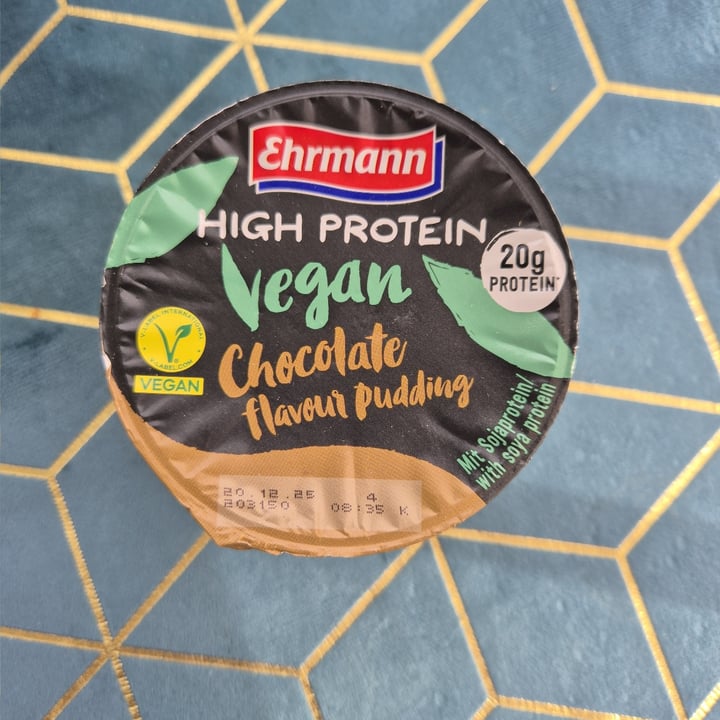 photo of Ehrmann High protein vegan chocolate flavour pudding shared by @enkelvegan on  07 Oct 2025 - review