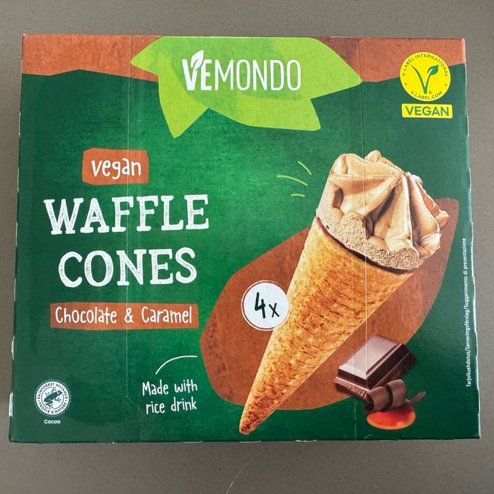 photo of Vemondo waffle cones chocolate and caramel shared by @nicolepasini on  11 Apr 2024 - review