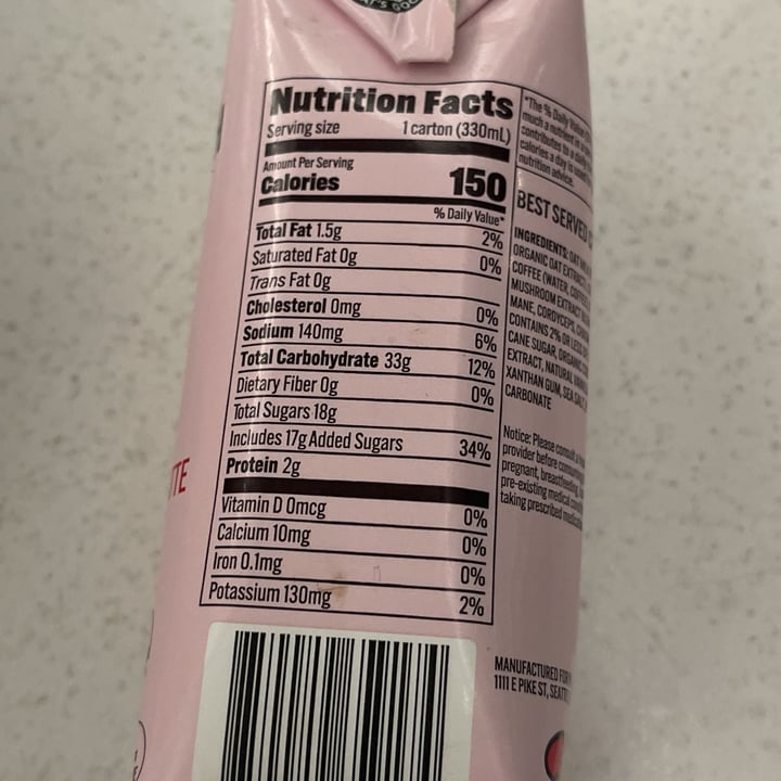 photo of Wunderground’s brain wash superboost oat latte - original shared by @ravenmychelle on  05 Jan 2025 - review