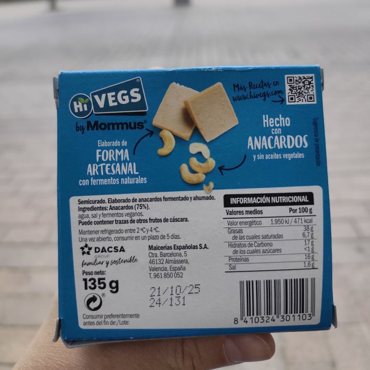 photo of Hi vegs Queso semicurado ahumado shared by @maka89 on  19 Apr 2025 - review