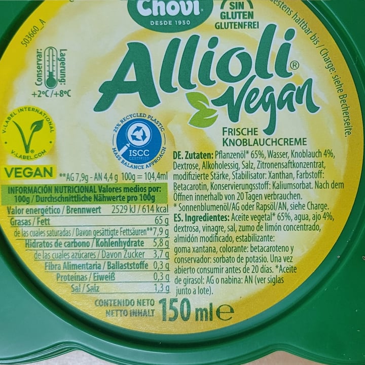 photo of Choví Allioli Vegan shared by @fivefeetvegan on  04 Mar 2025 - review