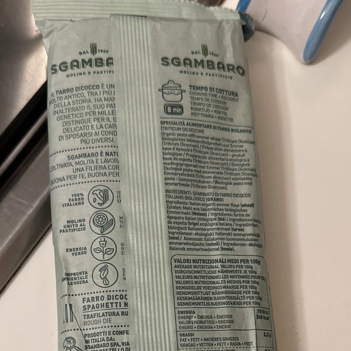 photo of Sgambaro Spaghetti di Farro Dicocco bio shared by @babette on  22 Jan 2025 - review