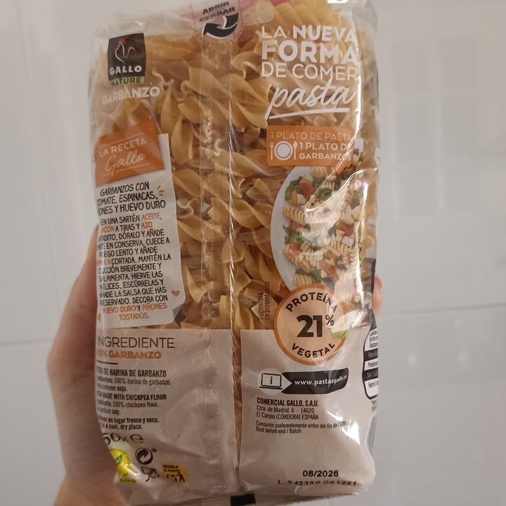 photo of Gallo Nature Pasta Espirales Garbanzo shared by @leiremarcs on  13 Mar 2025 - review