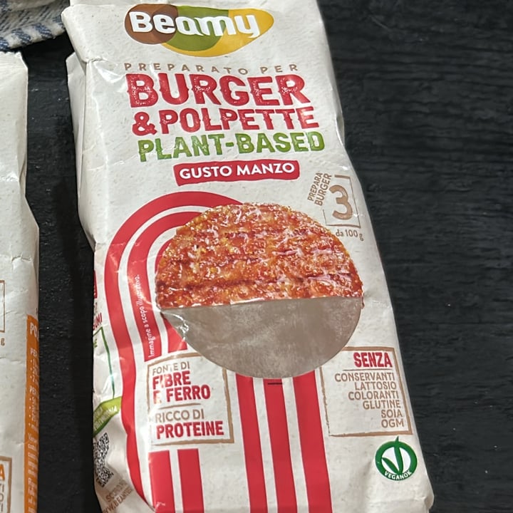 photo of Beamy preparato per burger e polpette plant based al gusto manzo shared by @manuvegan on  10 Oct 2024 - review