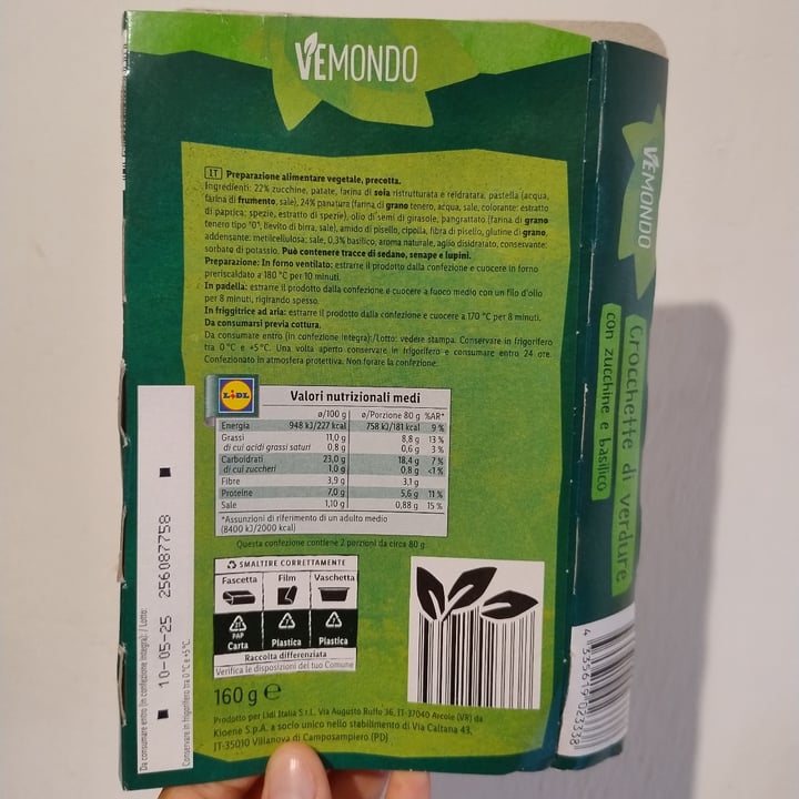 photo of Vemondo Crocchette Di Verdure Con Zucchine E Basilico shared by @sofia-lanzoni on  05 May 2025 - review