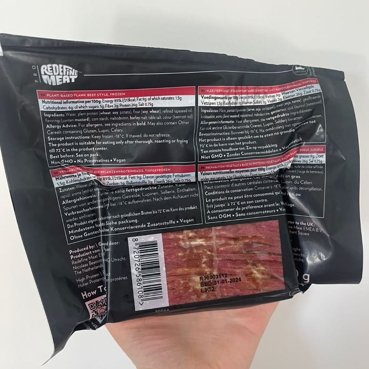 photo of Redefine Meat redefine meat beef flank shared by @angelarusso on  21 Mar 2024 - review