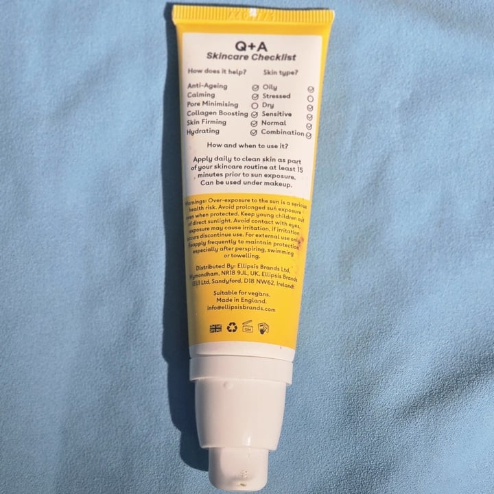 photo of Q + A Anti Aging Daily Sunscreen shared by @lorenzajac on  07 Sep 2025 - review