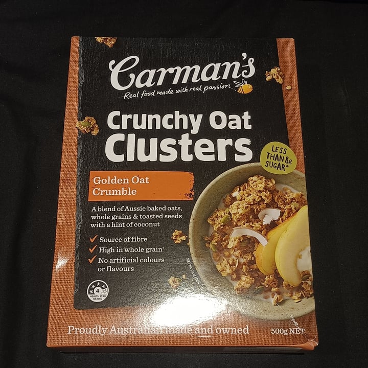 photo of Carman's Golden Oat Crumble Crunchy Oat Clusters shared by @tardisco on  04 Jun 2024 - review