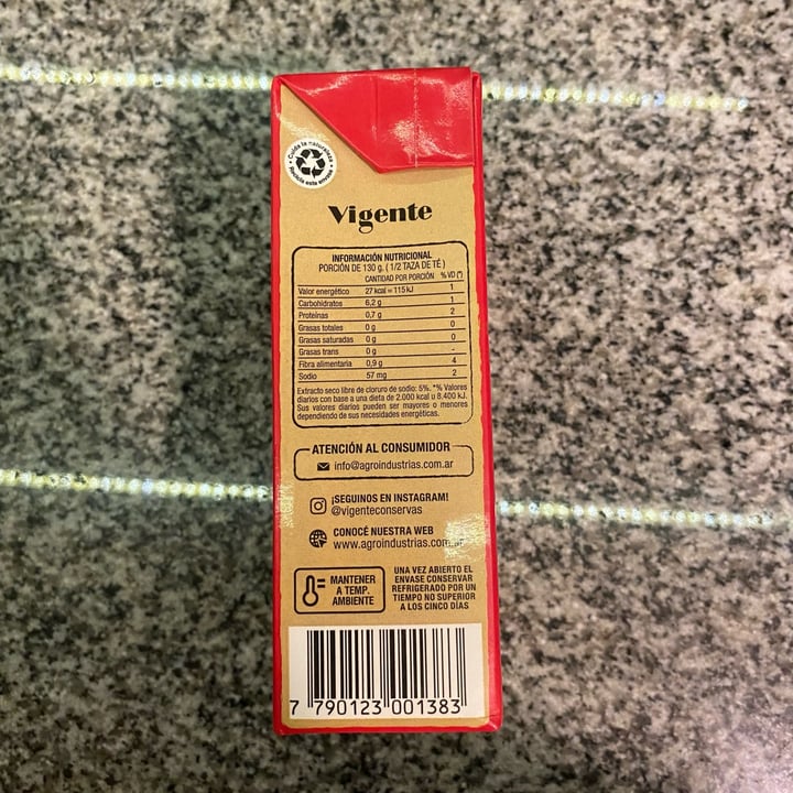 photo of Vigente Tomate Triturado shared by @lulymiranda on  27 Nov 2023 - review