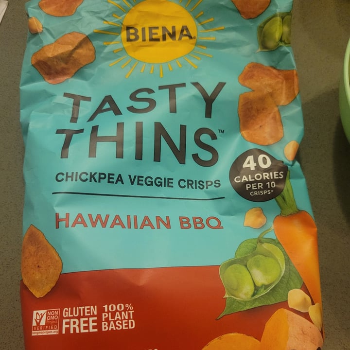 photo of Biena Snacks Tasty Thins Hawaiian BBQ shared by @sensiblevegan on  16 Feb 2024 - review