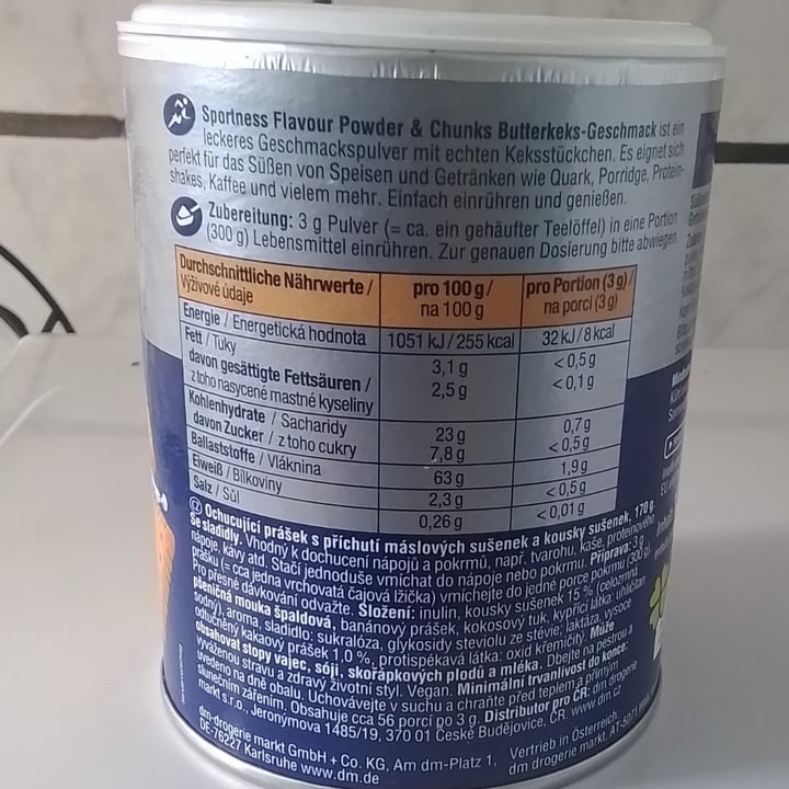 photo of Sportness by dm flavour powder & chunks butterkeks shared by @thegermantrashpanda on  09 Mar 2024 - review