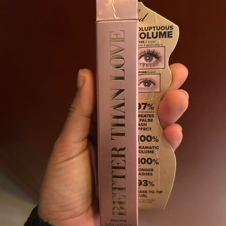 photo of Too Faced better than love mascara shared by @carment03 on  02 Apr 2025 - review