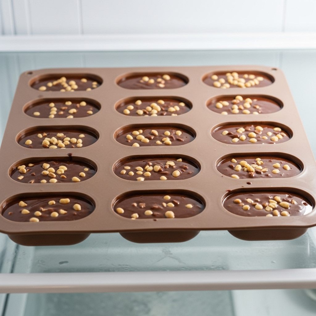 Tray of dairy-free chocolate and filling